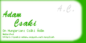 adam csaki business card
